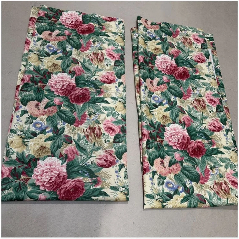 Martex USA 2 Panel Set Shabby Cottage Chic Floral Vintage Curtains
